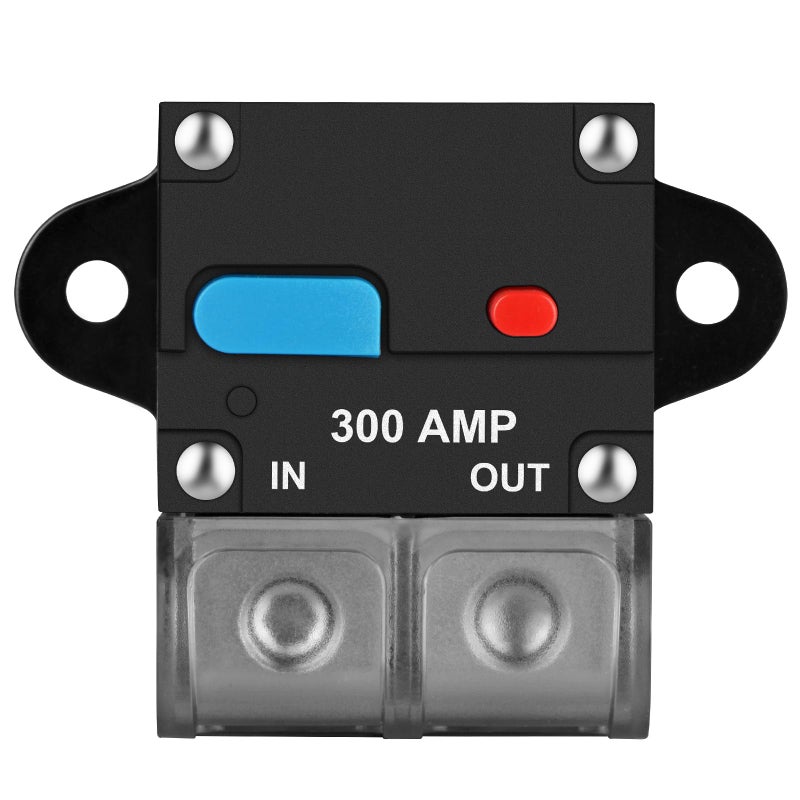 BAITHNA Fuse Holders Inverter Circuit Breaker Car Audio Solar Energy Inline Circuit Breaker Fuse Inverter with Waterproof Cover for Motor Auto Car Marine Boat (300A) - Image 2